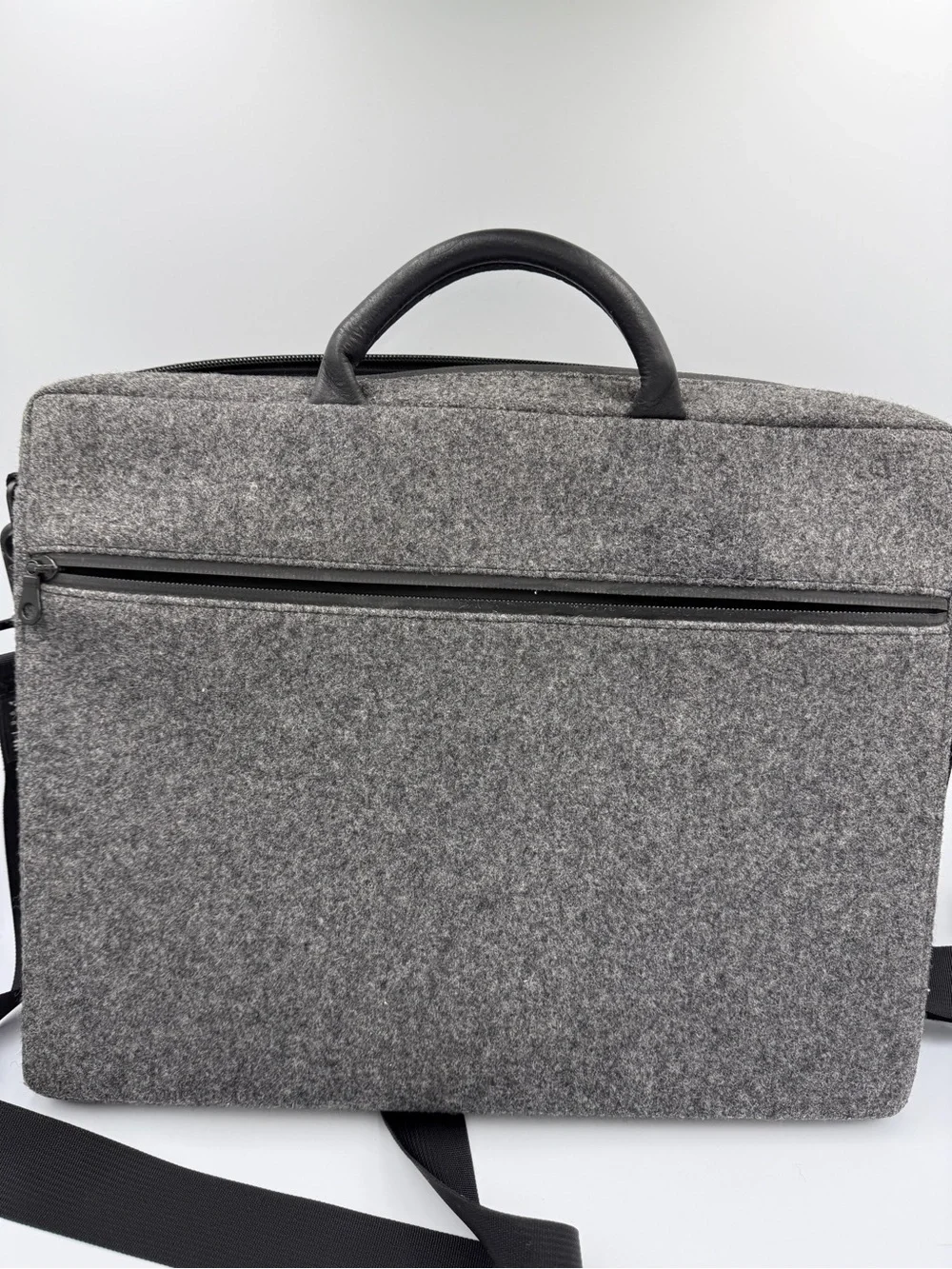 ACME Charcoal Felt Laptop Brief with Adjustable Strap